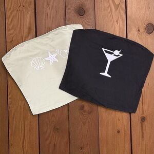 NWT MAP Tube Tops with Graphic Designs